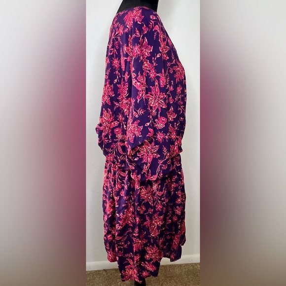 Land’s End NWT tropical floral cinch waist swim beach cover up size large - Picture 4 of 10